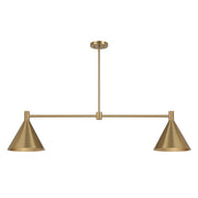 Savoy House 1-8005-2-127 Two Light Linear Chandelier, Noble Brass (2)