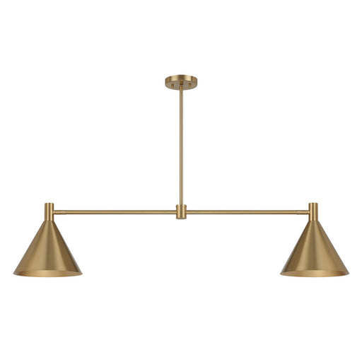 Savoy House 1-8005-2-127 Two Light Linear Chandelier, Noble Brass (2)