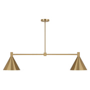 Savoy House 1-8005-2-127 Two Light Linear Chandelier, Noble Brass (3)