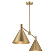 Savoy House 1-8005-2-127 Two Light Linear Chandelier, Noble Brass (6)