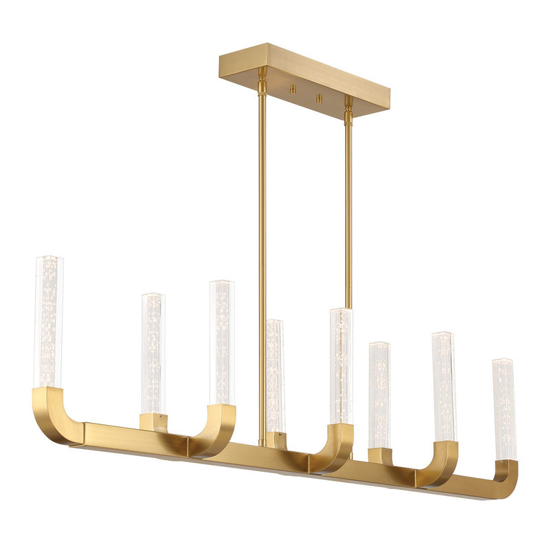 Savoy House 1-8951-8-322 LED Linear Chandelier, Warm Brass (4)