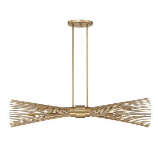 Savoy House 1-9601-6-171 Six Light Linear Chandelier, Burnished Brass (2)