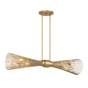 Savoy House 1-9601-6-171 Six Light Linear Chandelier, Burnished Brass (3)
