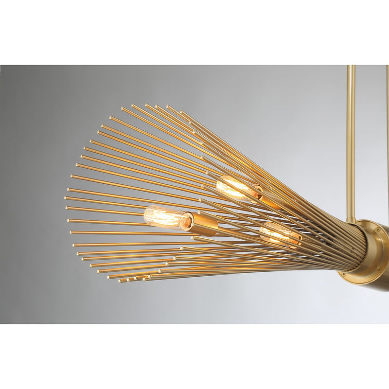 Savoy House 1-9601-6-171 Six Light Linear Chandelier, Burnished Brass (6)
