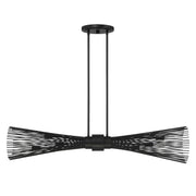Savoy House 1-9601-6-89 Six Light Linear Chandelier, Matte Black (2)
