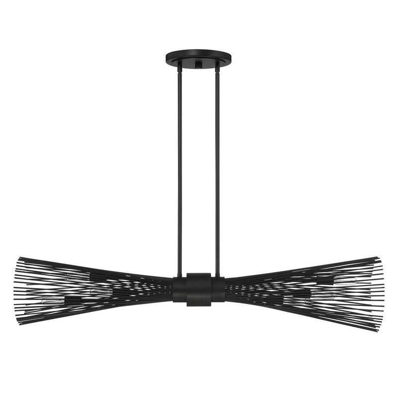 Savoy House 1-9601-6-89 Six Light Linear Chandelier, Matte Black (2)