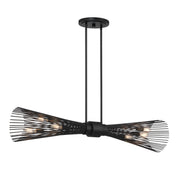 Savoy House 1-9601-6-89 Six Light Linear Chandelier, Matte Black (3)