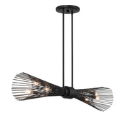 Savoy House 1-9601-6-89 Six Light Linear Chandelier, Matte Black (4)