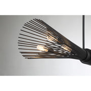 Savoy House 1-9601-6-89 Six Light Linear Chandelier, Matte Black (6)