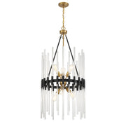 Savoy House 3-1936-6-143 Six Light Pendant, Matte Black w/Warm Brass (3)