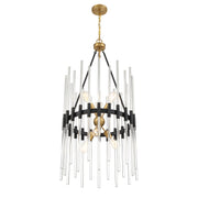 Savoy House 3-1936-6-143 Six Light Pendant, Matte Black w/Warm Brass (4)