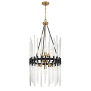Savoy House 3-1936-6-143 Six Light Pendant, Matte Black w/Warm Brass (5)