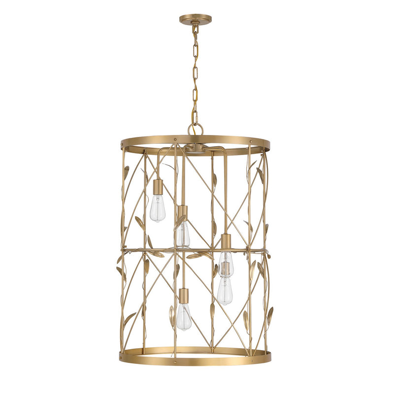 Savoy House 3-6599-5-171 Five Light Pendant, Burnished Brass (2)