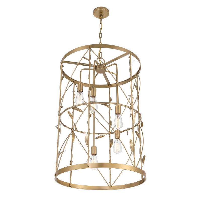 Savoy House 3-6599-5-171 Five Light Pendant, Burnished Brass (4)