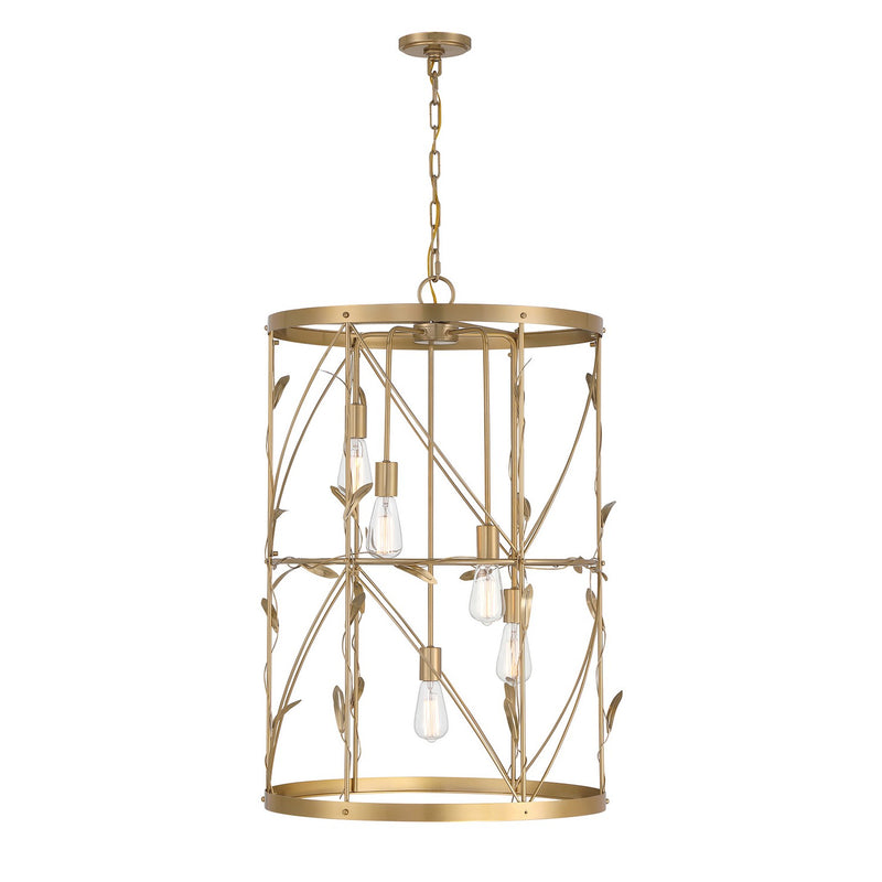 Savoy House 3-6599-5-171 Five Light Pendant, Burnished Brass (5)