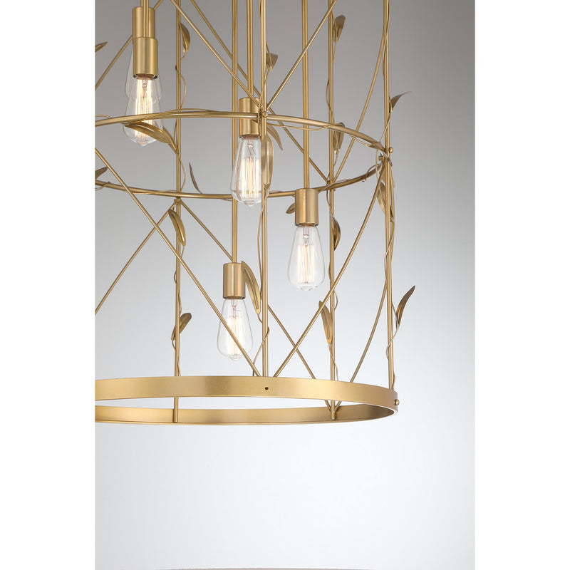 Savoy House 3-6599-5-171 Five Light Pendant, Burnished Brass (6)