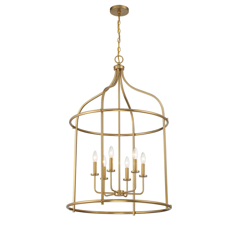 Savoy House 3-7388-6-322 Six Light Pendant, Warm Brass (4)
