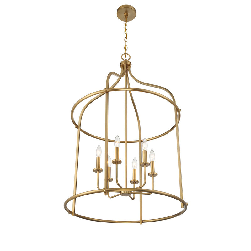 Savoy House 3-7388-6-322 Six Light Pendant, Warm Brass (5)
