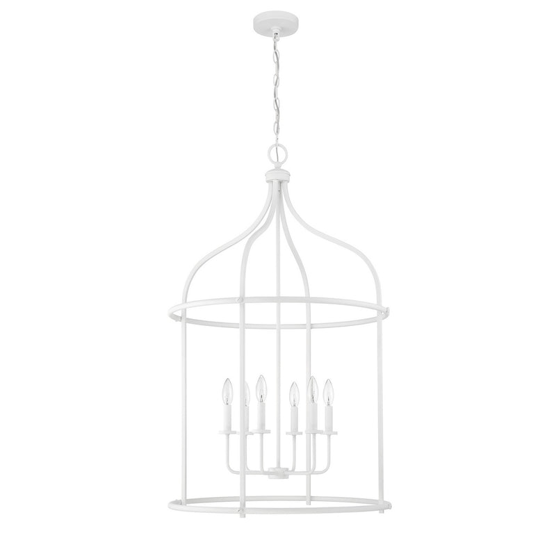 Savoy House 3-7388-6-83 Six Light Pendant, Bisque White (2)