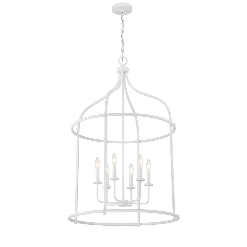 Savoy House 3-7388-6-83 Six Light Pendant, Bisque White (4)