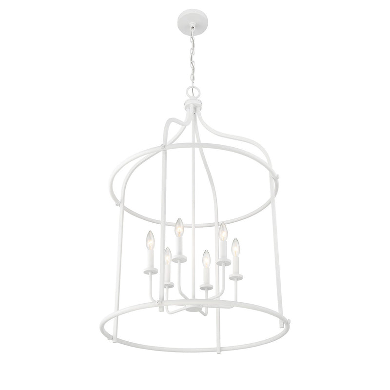 Savoy House 3-7388-6-83 Six Light Pendant, Bisque White (5)