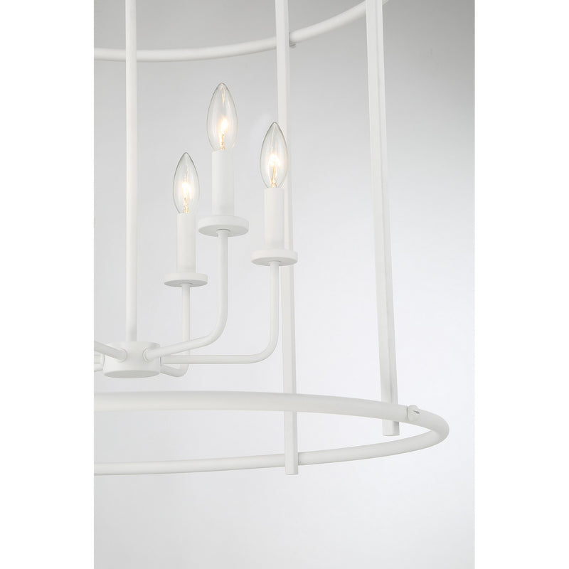 Savoy House 3-7388-6-83 Six Light Pendant, Bisque White (6)