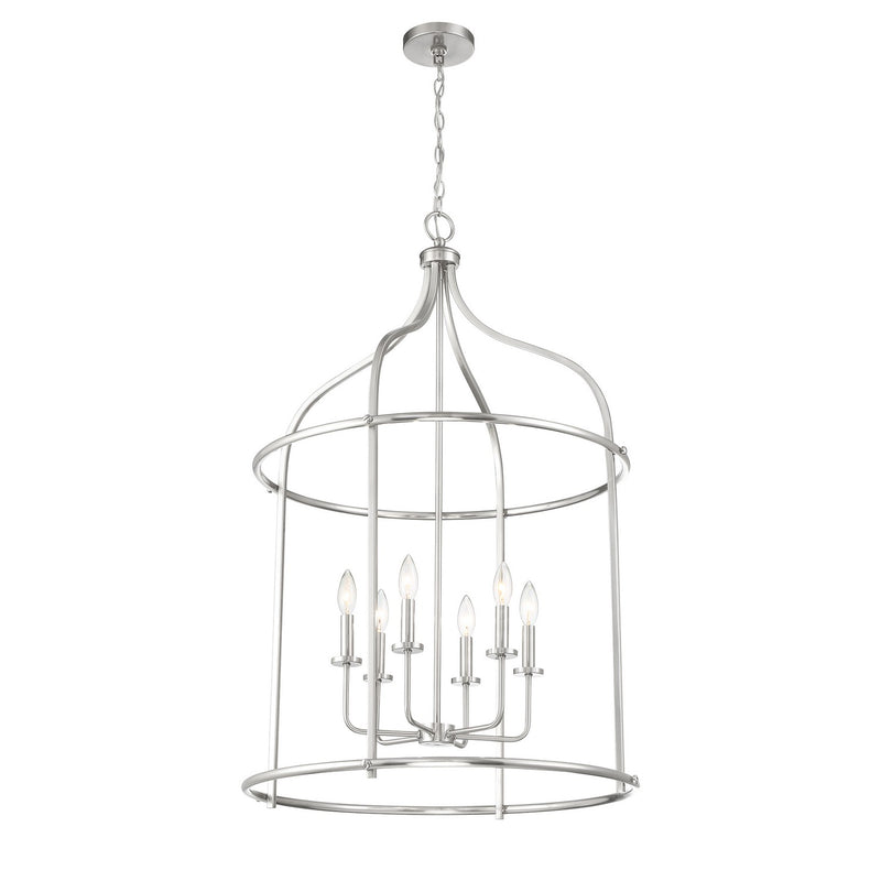 Savoy House 3-7388-6-SN Six Light Pendant, Satin Nickel (4)