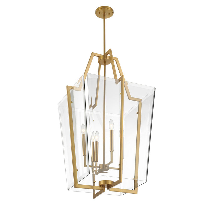 Savoy House 3-9950-4-322 Four Light Pendant, Warm Brass (4)