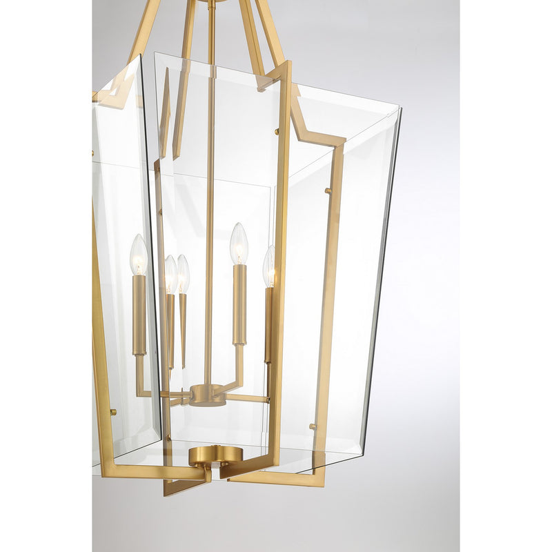 Savoy House 3-9950-4-322 Four Light Pendant, Warm Brass (6)
