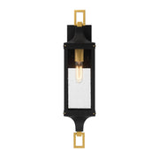Savoy House 5-276-144 One Light Outdoor Wall Lantern, Matte Black/Weathered Brushed Brass (3)