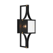 Savoy House 5-472-144 One Light Outdoor Wall Lantern, Matte Black/Weathered Brushed Brass (4)