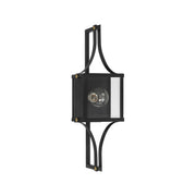 Savoy House 5-474-144 One Light Outdoor Wall Lantern, Matte Black/Weathered Brushed Brass (2)