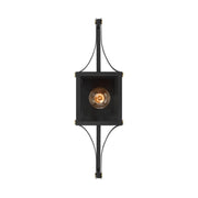 Savoy House 5-474-144 One Light Outdoor Wall Lantern, Matte Black/Weathered Brushed Brass (3)