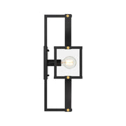Savoy House 5-474-144 One Light Outdoor Wall Lantern, Matte Black/Weathered Brushed Brass (5)