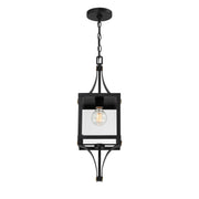 Savoy House 5-475-144 One Light Outdoor Hanging Lantern, Matte Black/Weathered Brushed Brass (4)