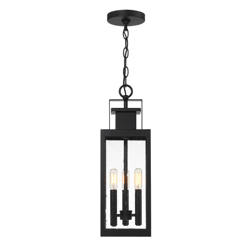 Savoy House 5-827-BK Three Light Outdoor Hanging Lantern, Matte Black (3)