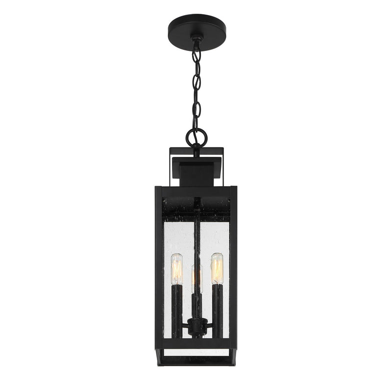 Savoy House 5-827-BK Three Light Outdoor Hanging Lantern, Matte Black (4)