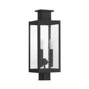 Savoy House 5-828-BK Three Light Outdoor Post Lantern, Matte Black (2)