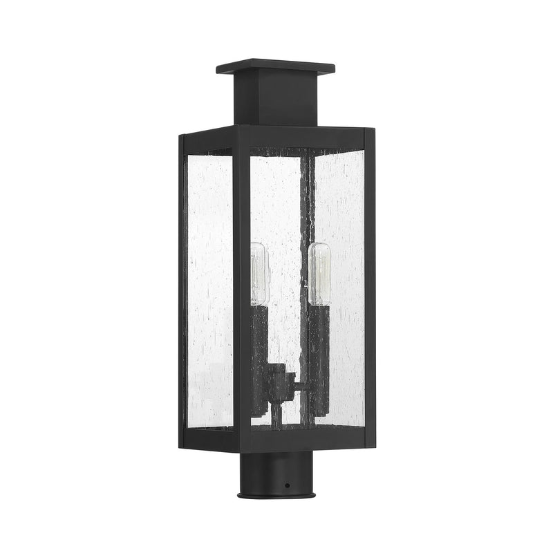 Savoy House 5-828-BK Three Light Outdoor Post Lantern, Matte Black (2)