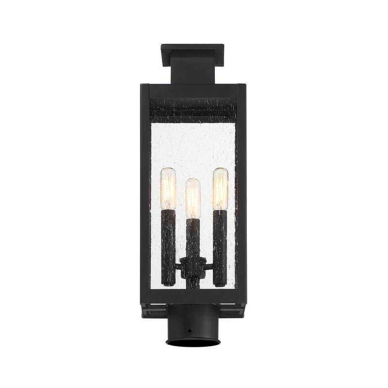 Savoy House 5-828-BK Three Light Outdoor Post Lantern, Matte Black (4)