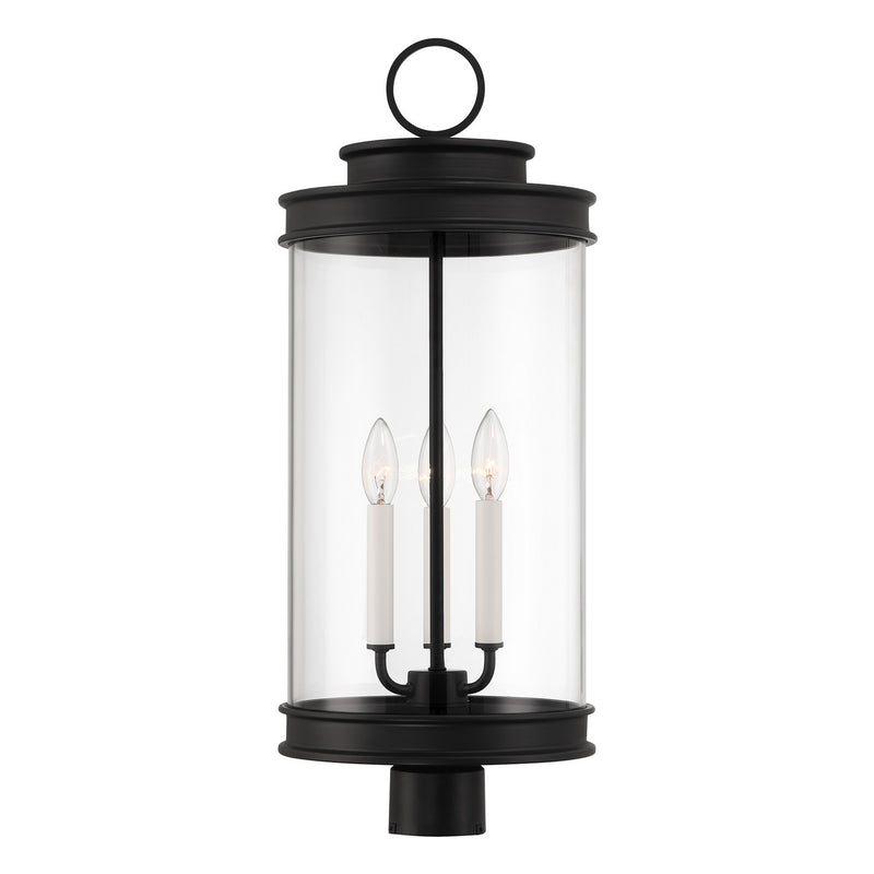 Savoy House 5-902-BK Three Light Outdoor Post Lantern, Matte Black (4)