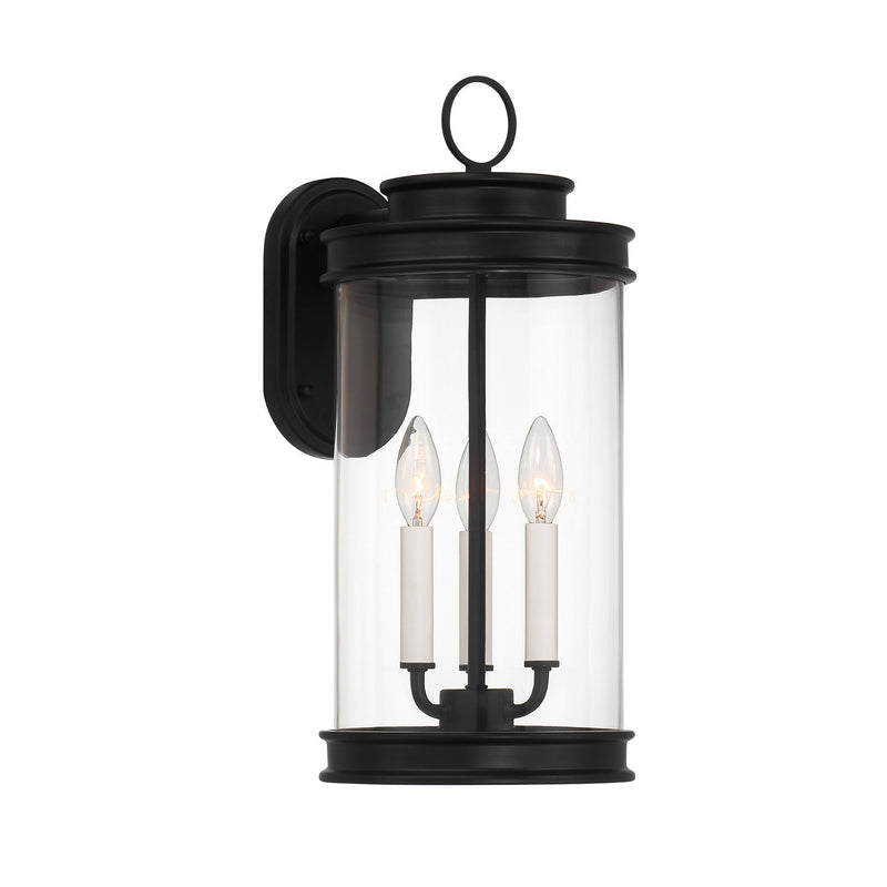 Savoy House 5-905-BK Three Light Outdoor Wall Lantern, Matte Black (4)