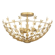 Savoy House 6-4198-3-171 Three Light Semi-Flush Mount, Burnished Brass (3)