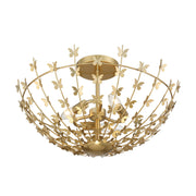 Savoy House 6-4198-3-171 Three Light Semi-Flush Mount, Burnished Brass (4)