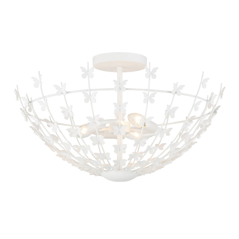 Savoy House 6-4198-3-83 Three Light Semi-Flush Mount, Bisque White (3)
