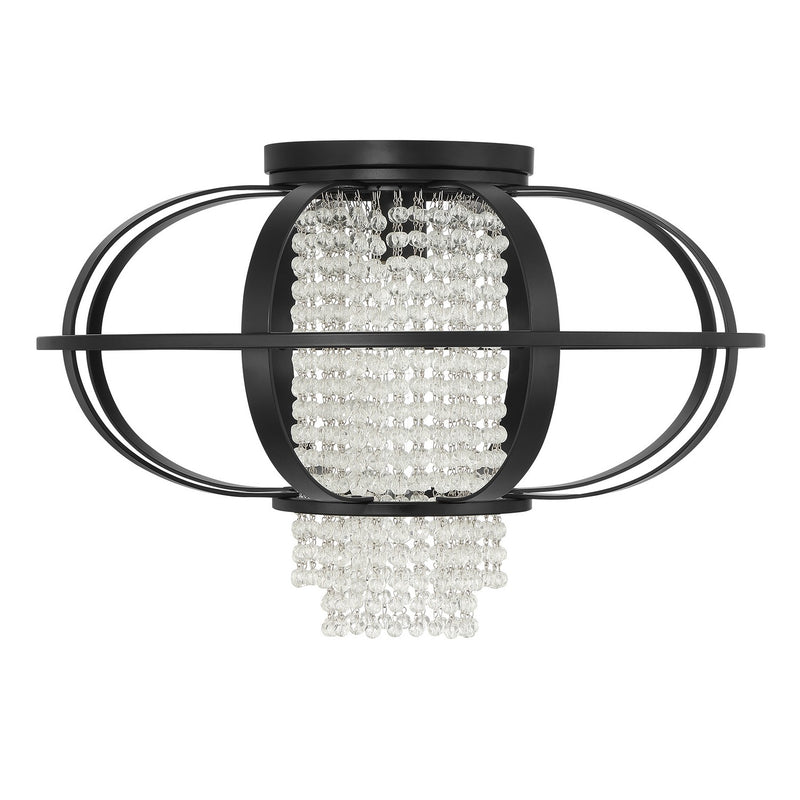 Savoy House 6-5218-1-89 One Light Flush Mount, Matte Black (2)