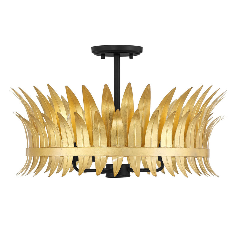 Savoy House 6-7900-4-261 Four Light Semi-Flush Mount, True Gold (2)