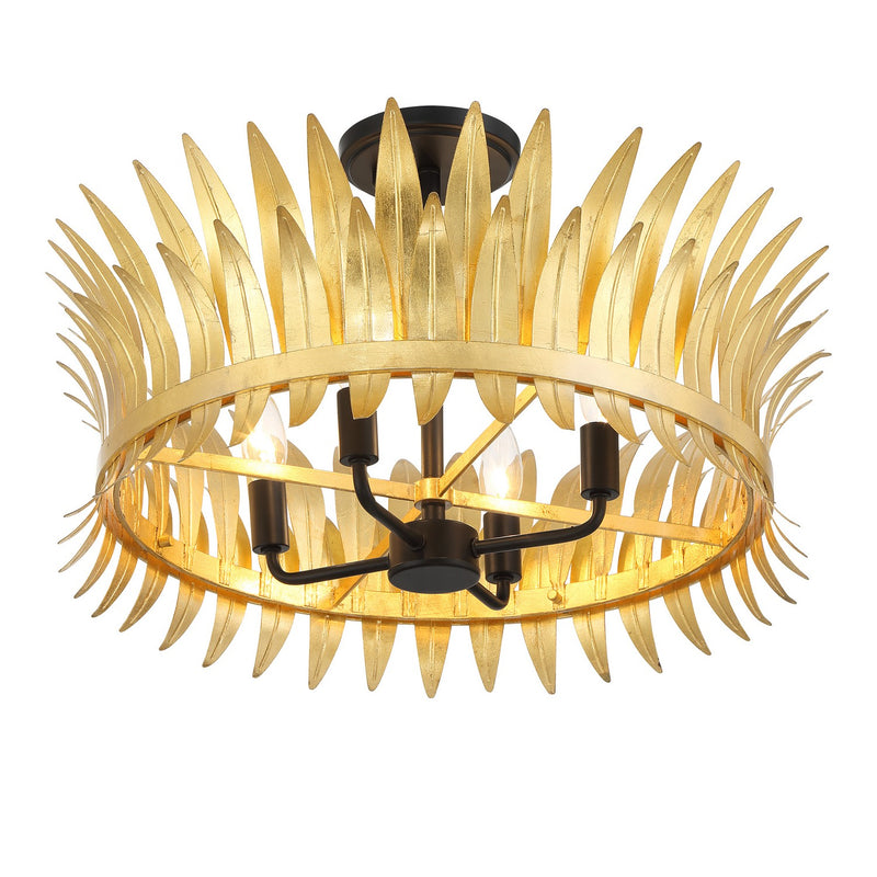 Savoy House 6-7900-4-261 Four Light Semi-Flush Mount, True Gold (4)