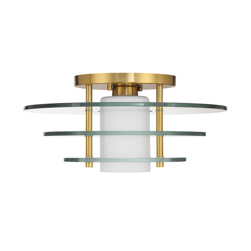 Savoy House 6-8602-1-322 One Light Semi-Flush Mount, Warm Brass (2)