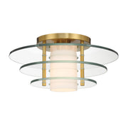 Savoy House 6-8602-1-322 One Light Semi-Flush Mount, Warm Brass (3)